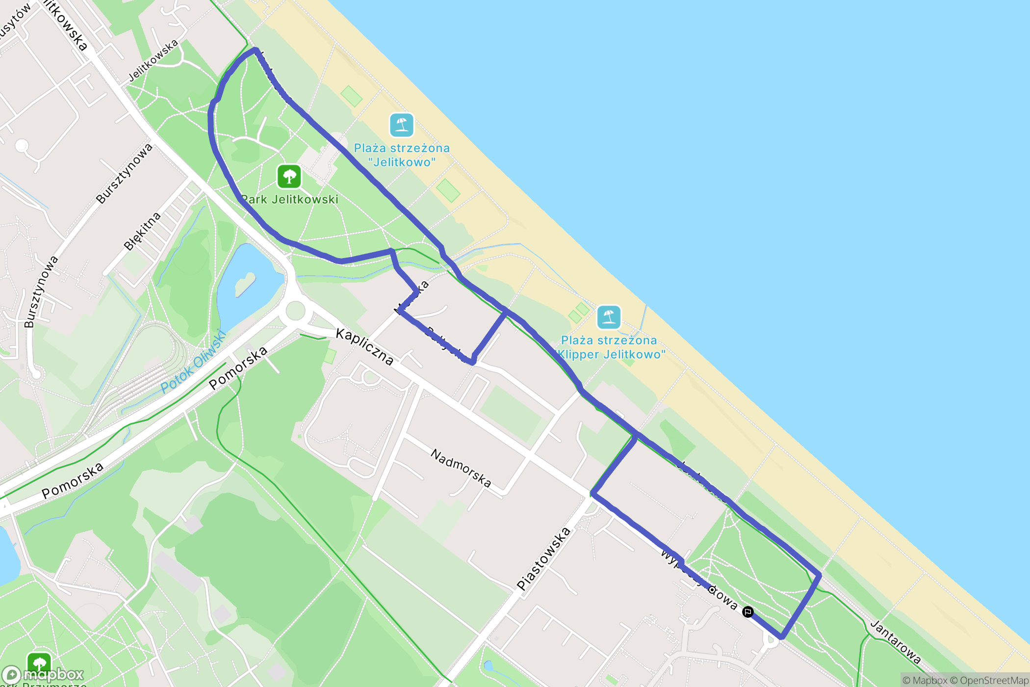 Gdańsk: mapa trasy - Poland