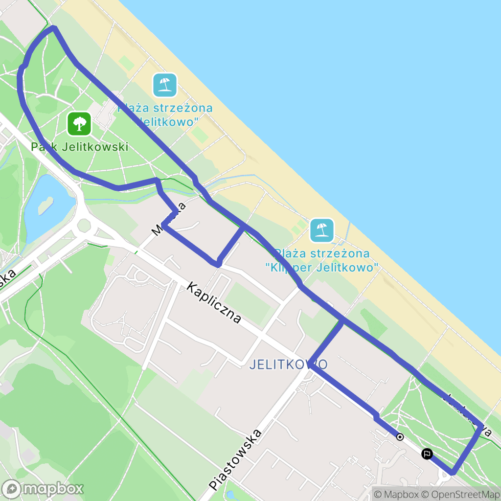 Gdańsk: mapa trasy - Poland