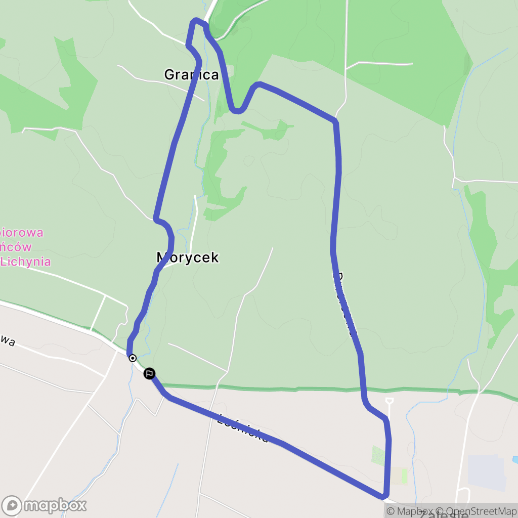 Lichynia: mapa trasy - Poland