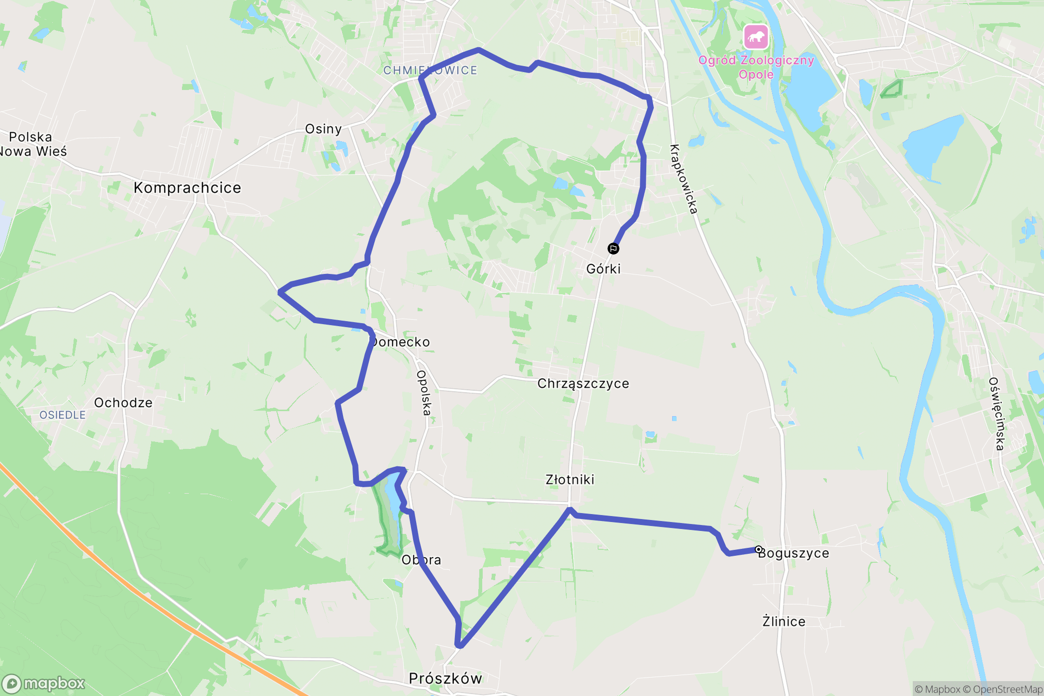 Boguszyce: mapa trasy - Poland