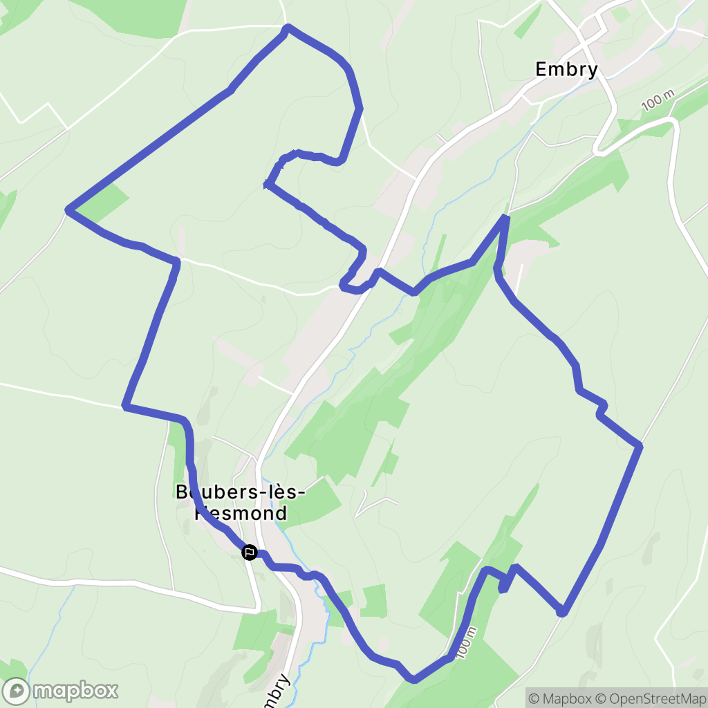 Boubers-lès-Hesmond : carte du parcours de randonnée - France