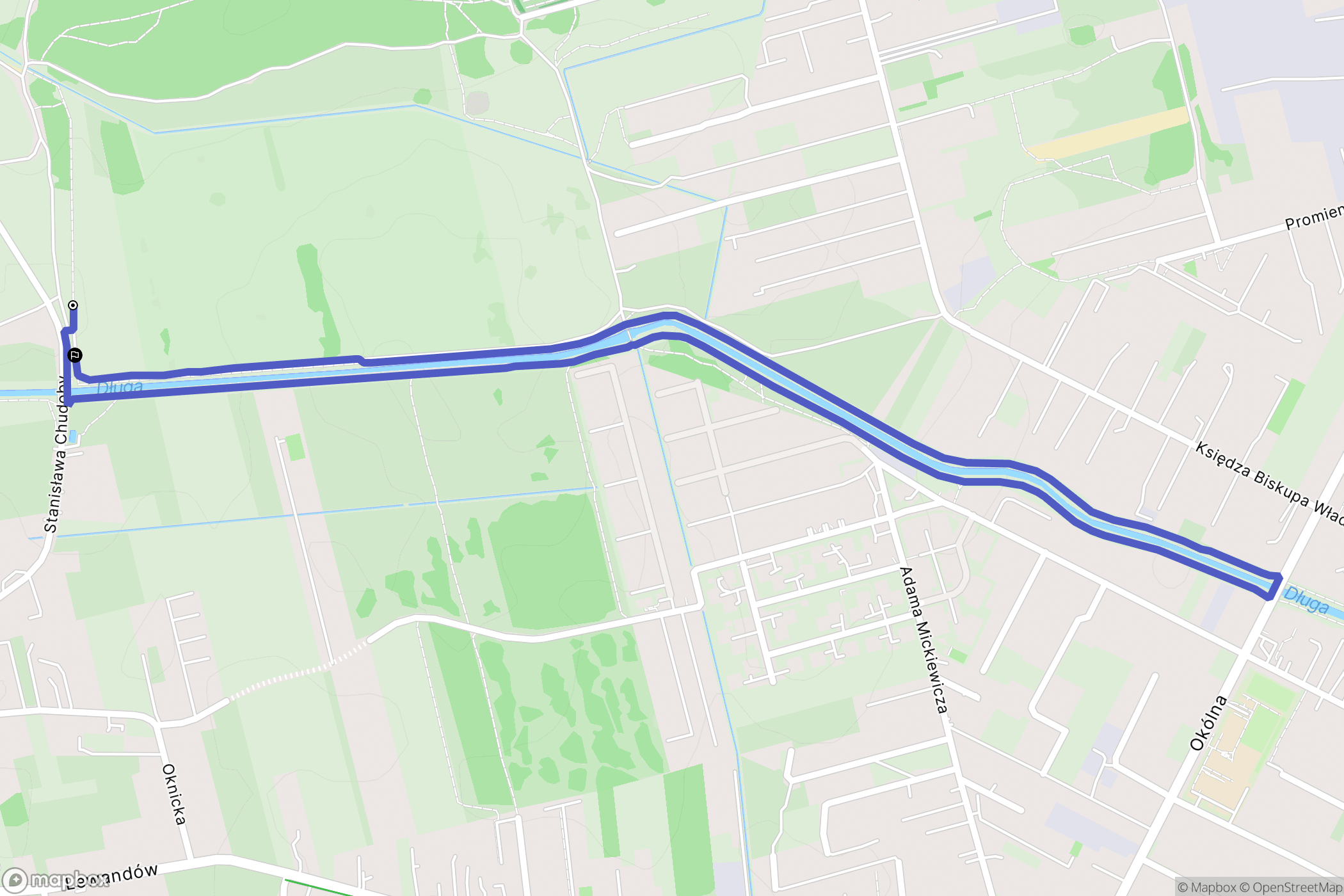 Warszawa: mapa trasy - Poland