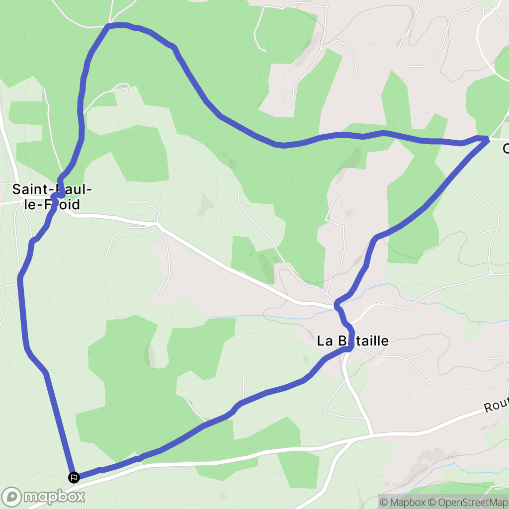 Grandrieu : carte du parcours de randonnée - France