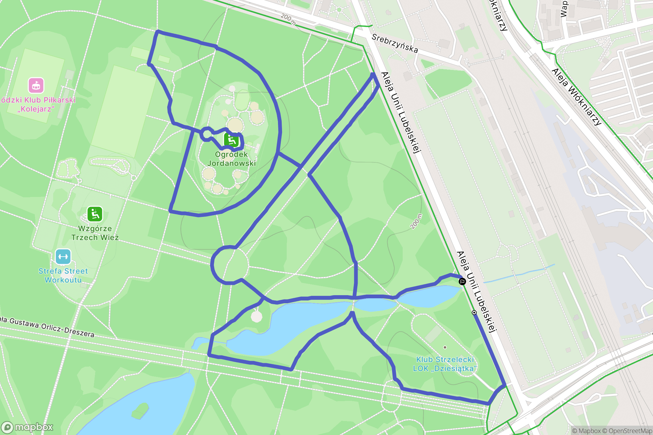 Łódź: mapa trasy - Poland