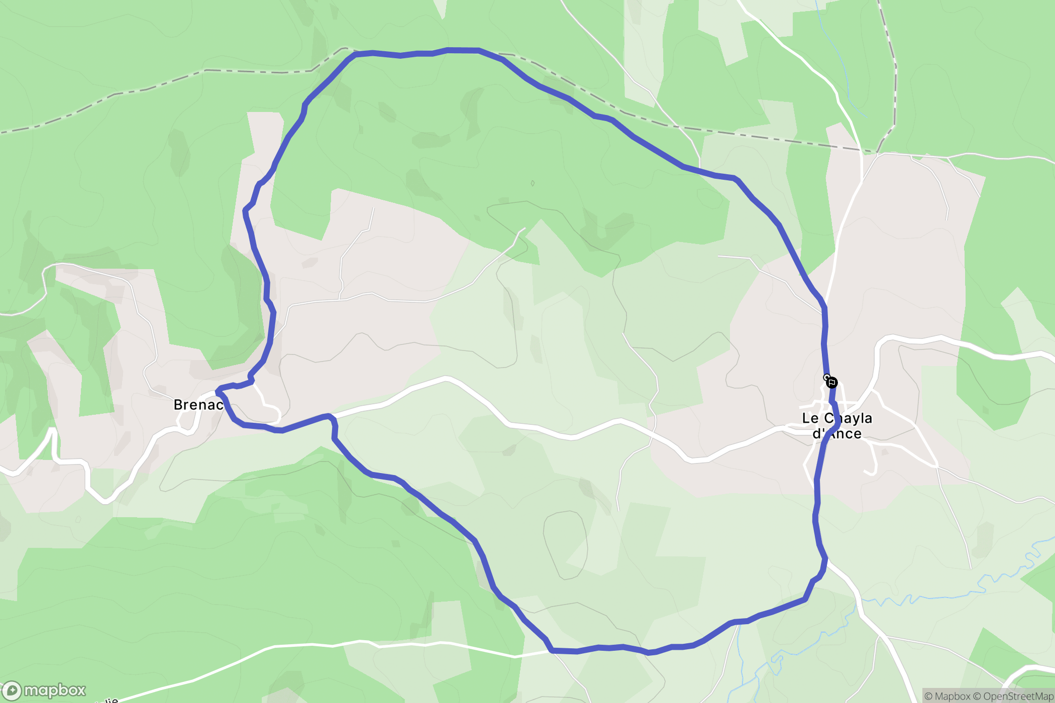 Saint-Paul-le-Froid : carte du parcours de randonnée - France