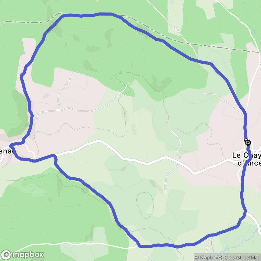 Saint-Paul-le-Froid : carte du parcours de randonnée - France