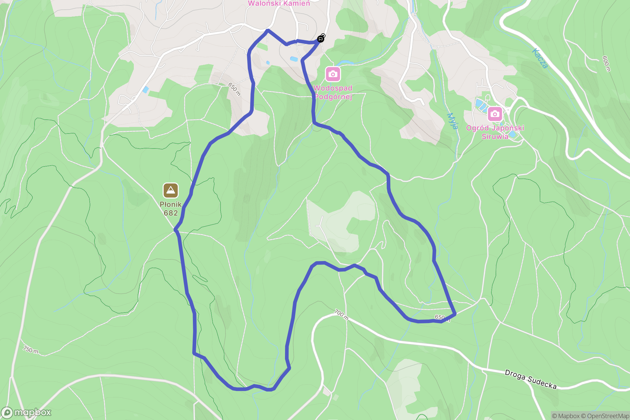 Przesieka: mapa trasy - Poland