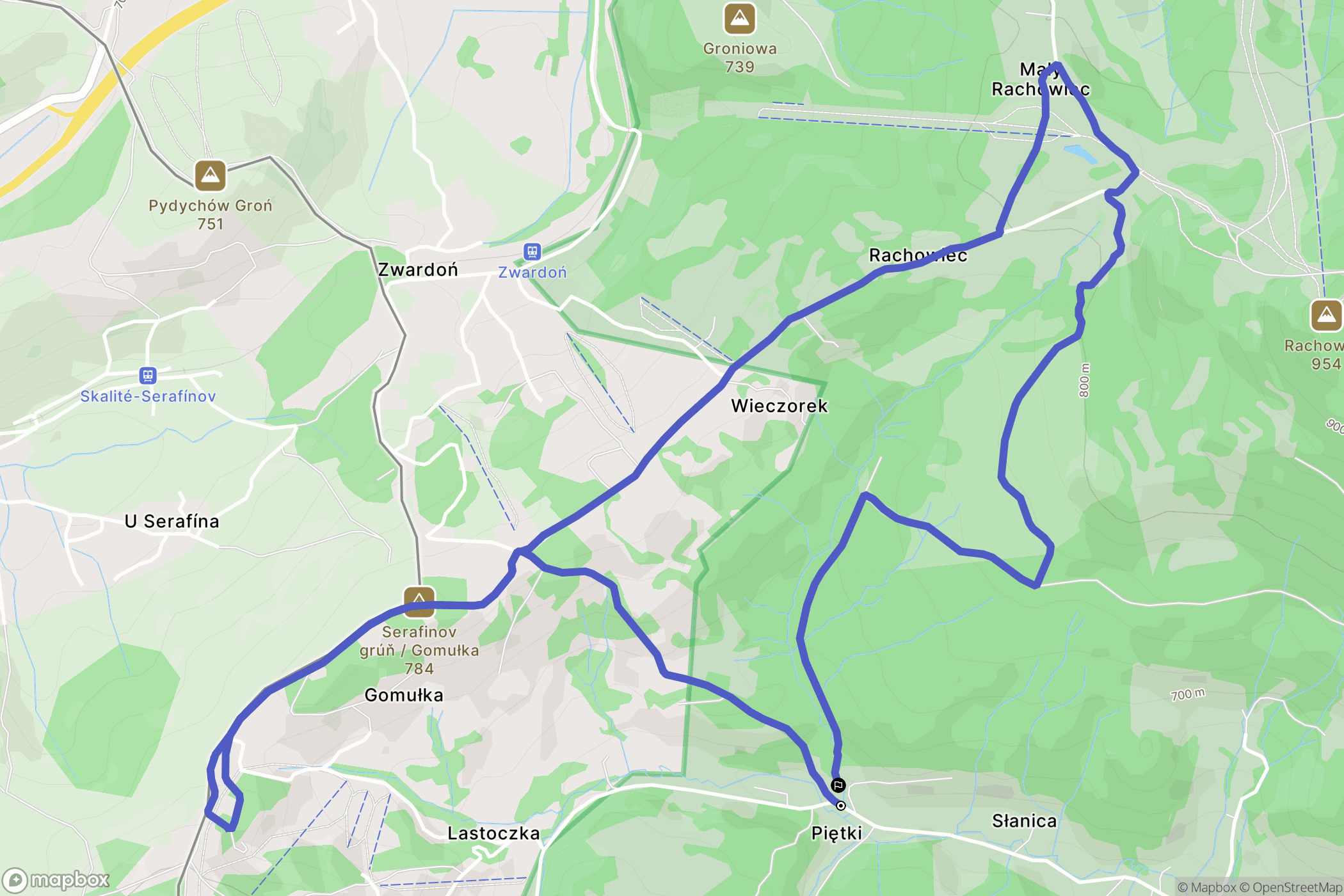 Sól: mapa trasy - Poland