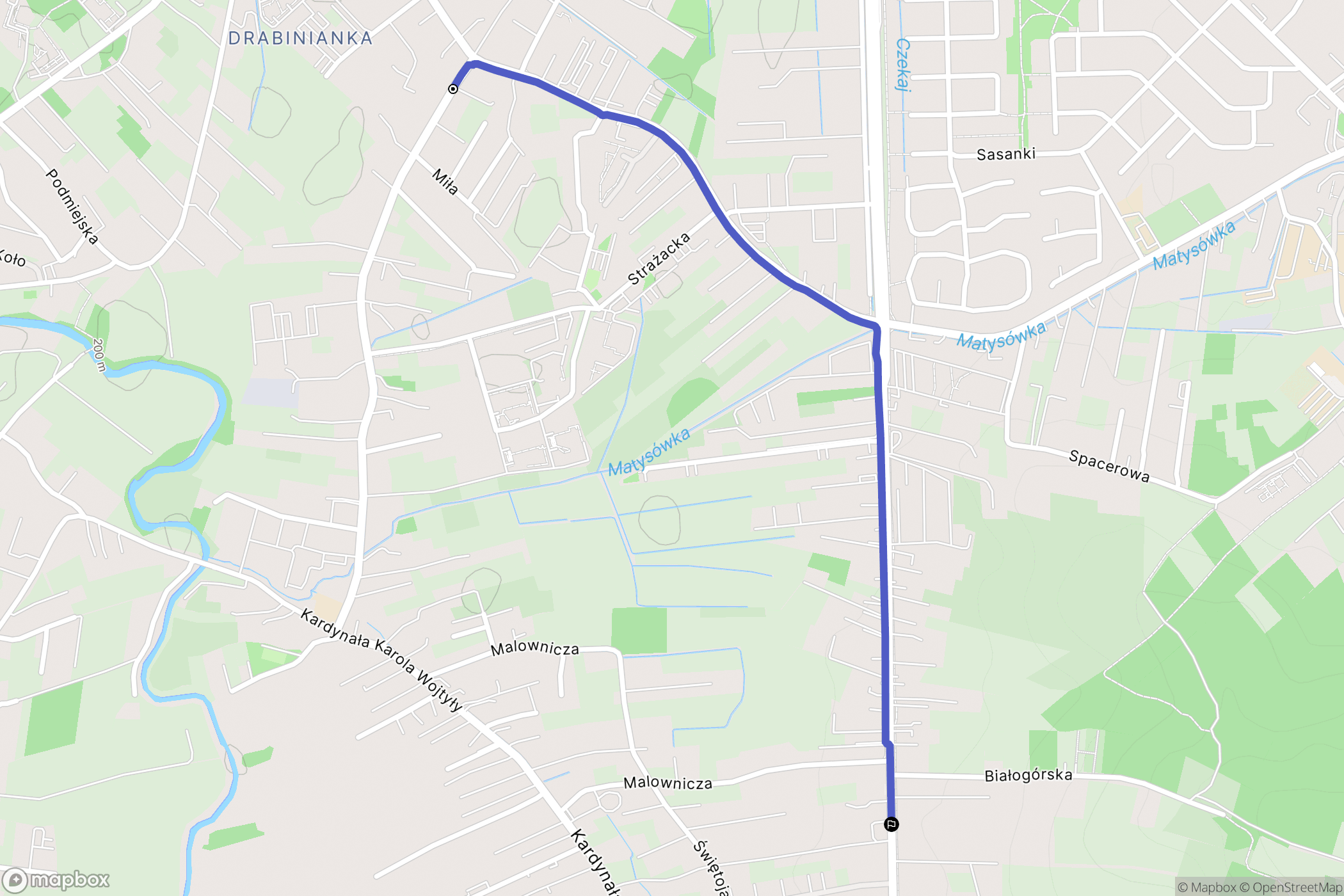 Rzeszów: mapa trasy - Poland