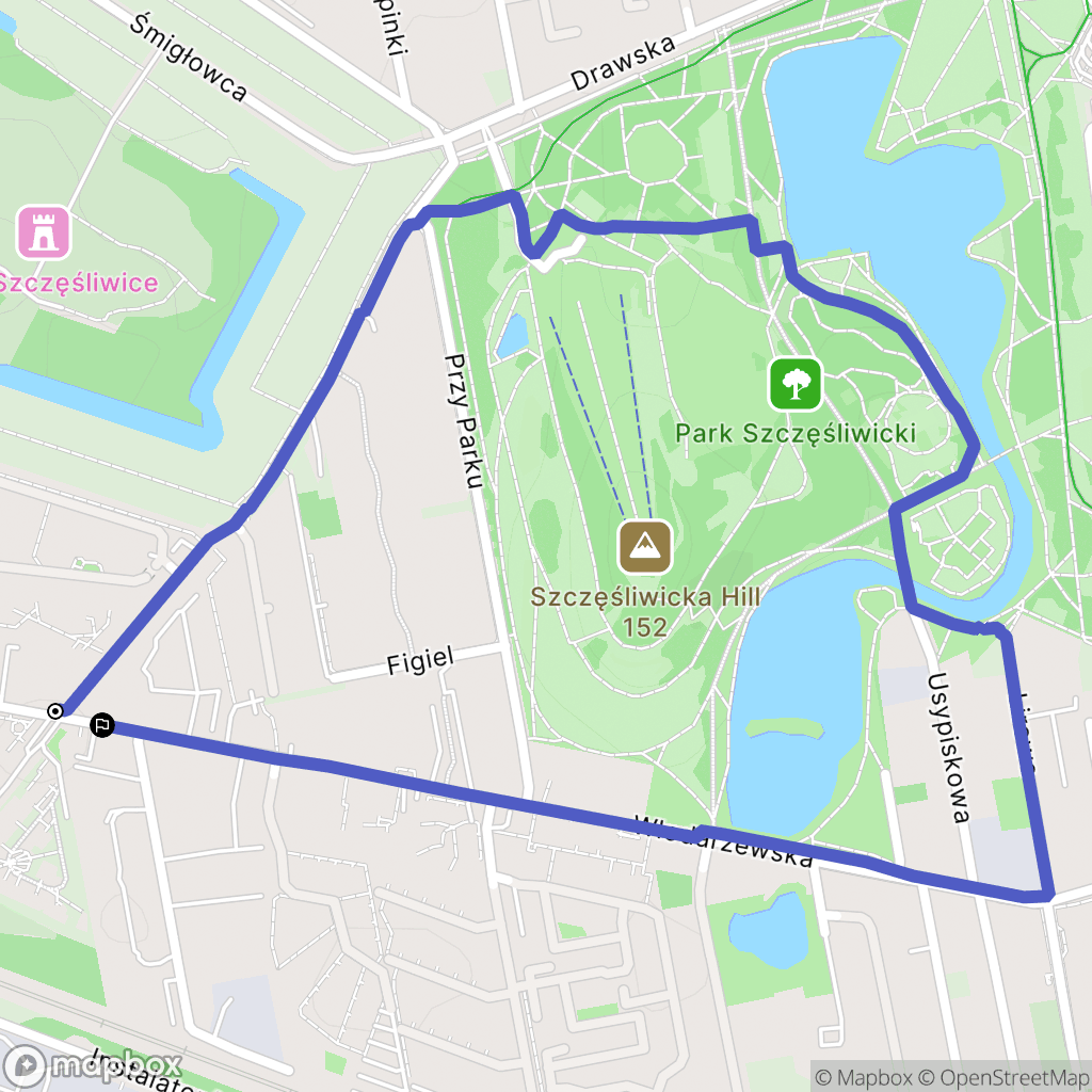 Warszawa: mapa trasy - Poland