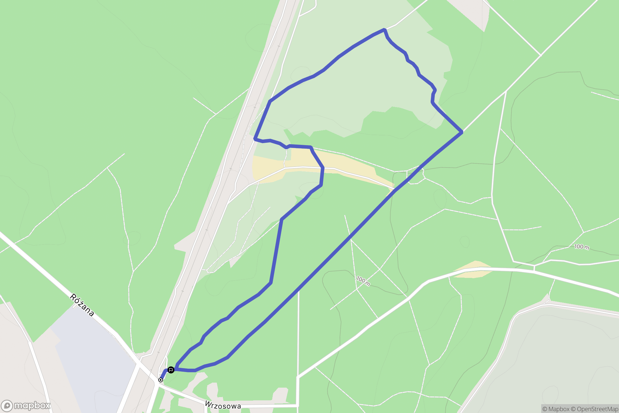 Mostówka: mapa trasy - Poland
