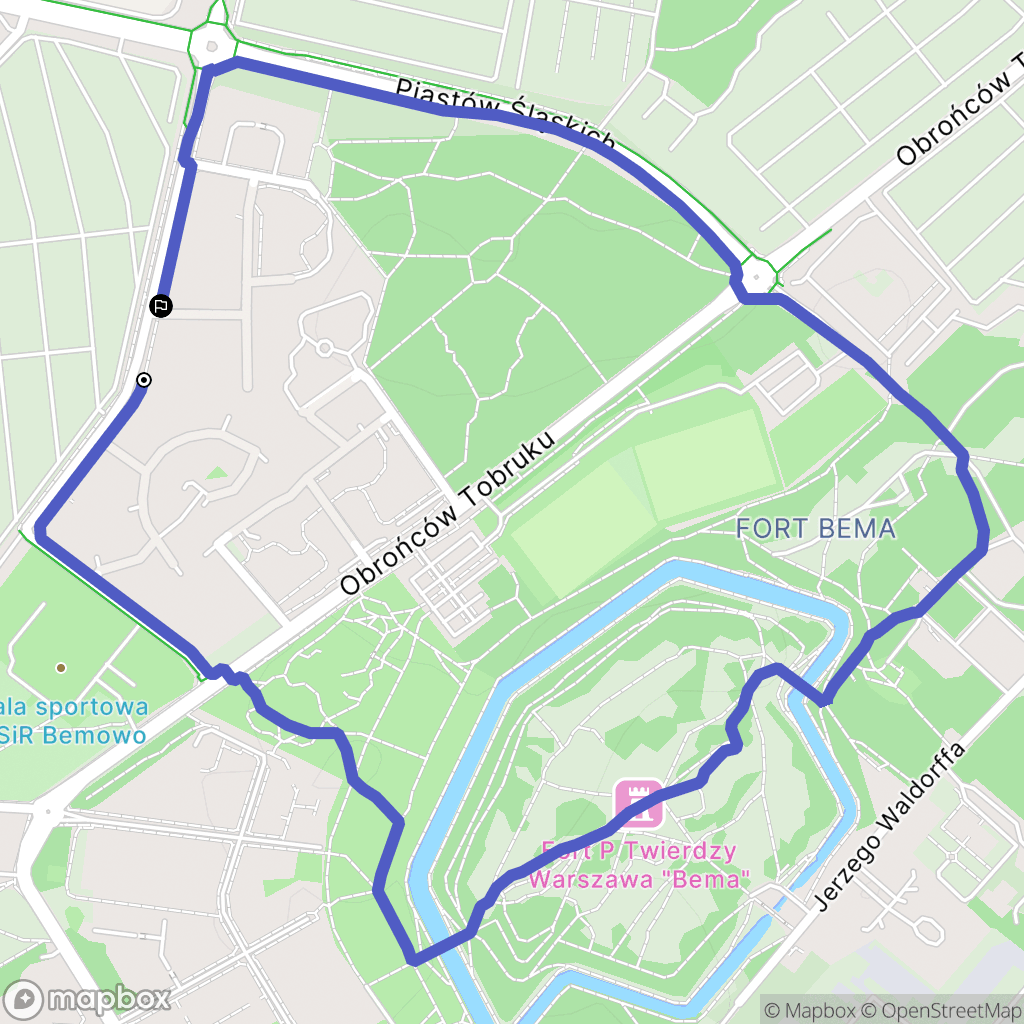 Warszawa: mapa trasy - Poland