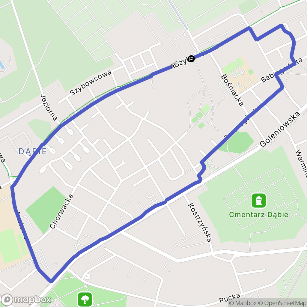 Szczecin: mapa trasy - Poland