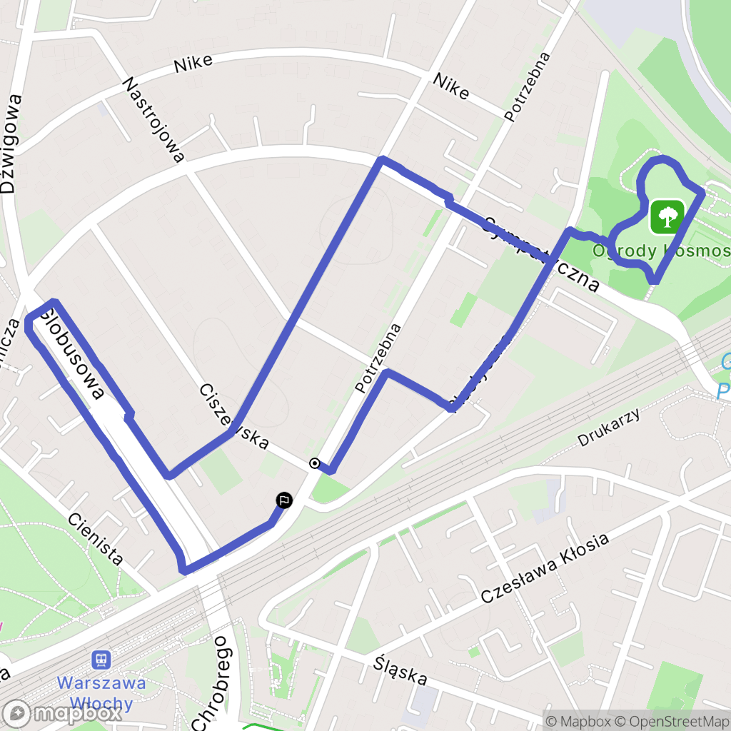 Warszawa: mapa trasy - Poland