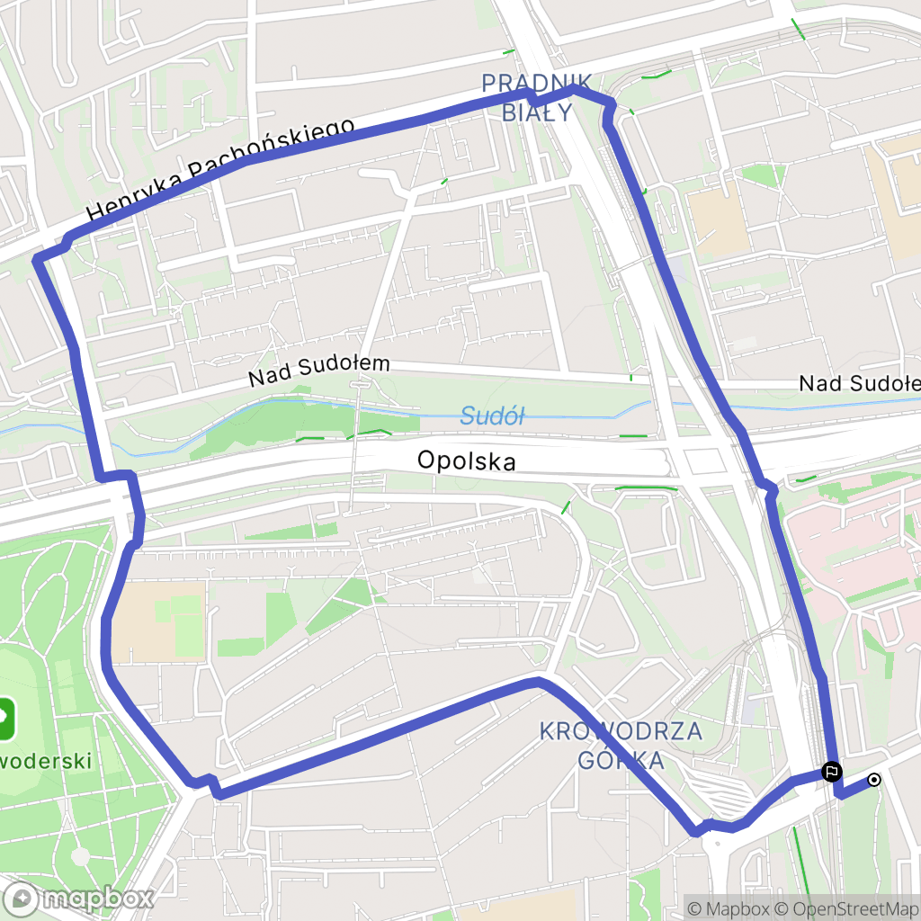 Kraków: mapa trasy - Poland