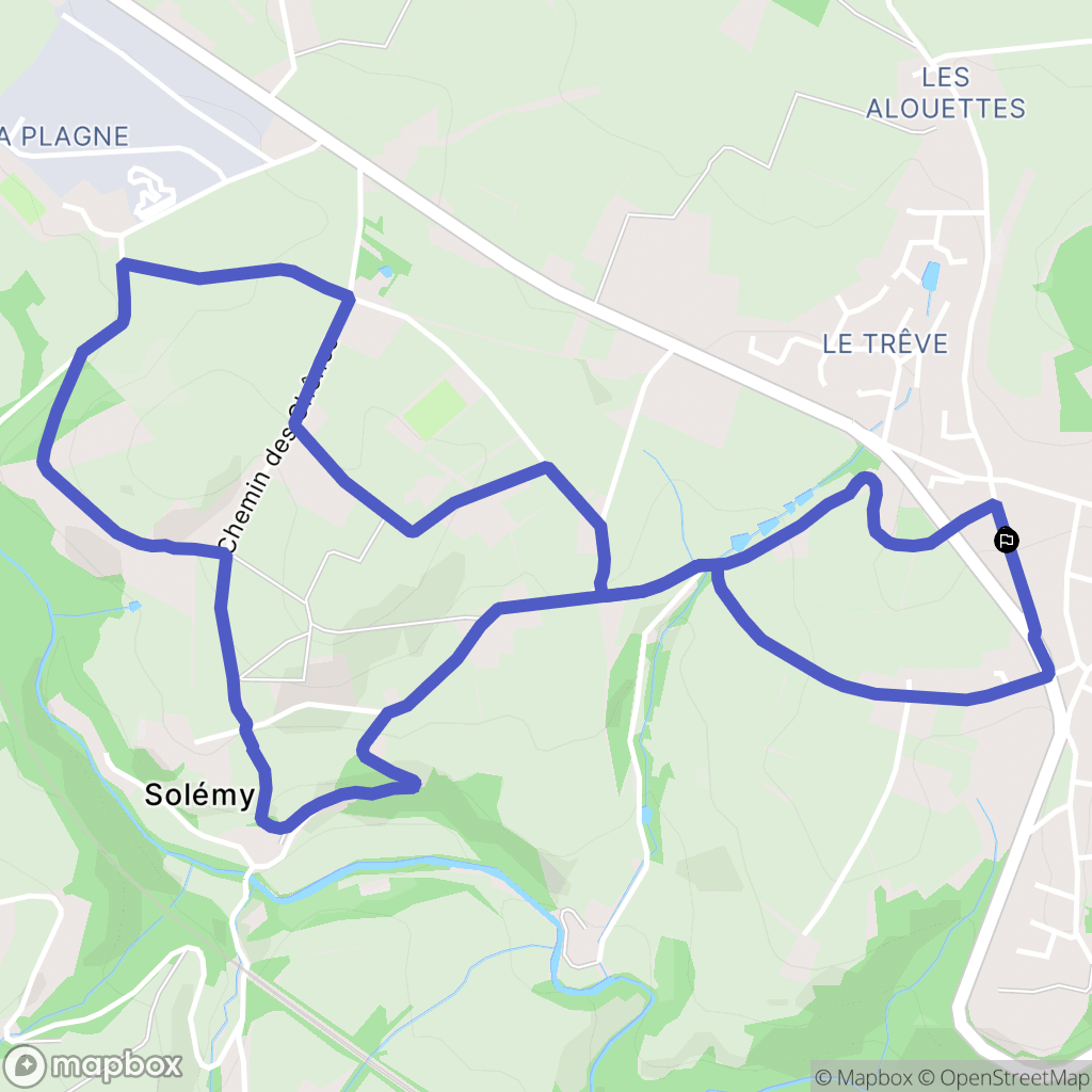 Bully : carte du parcours de randonnée - France