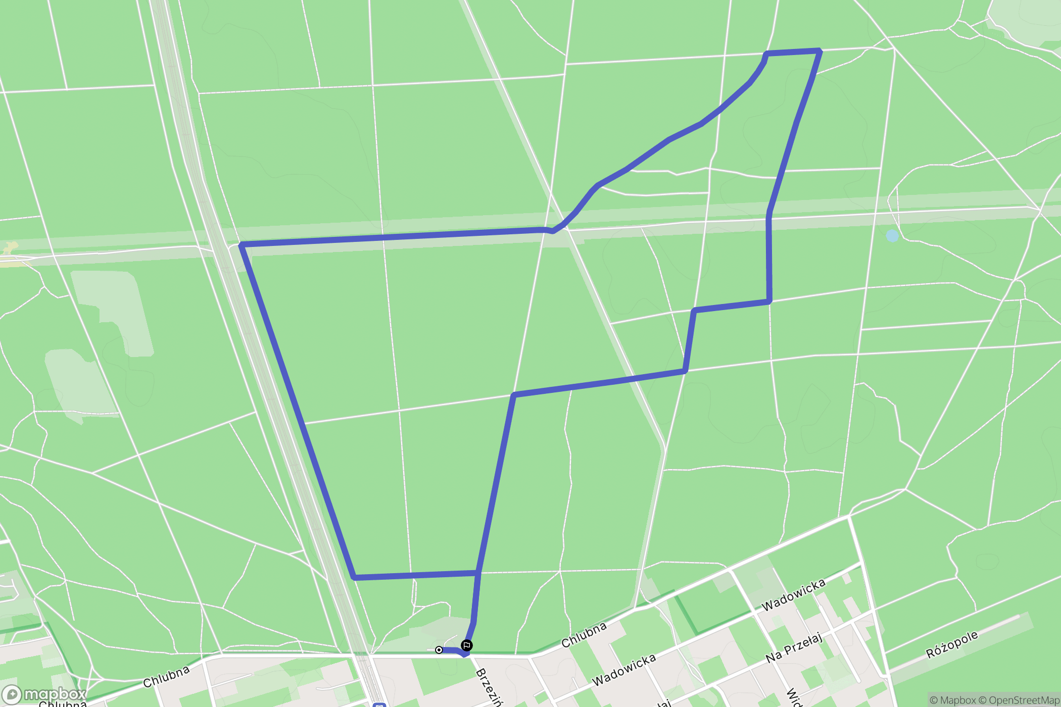 Warszawa: mapa trasy - Poland