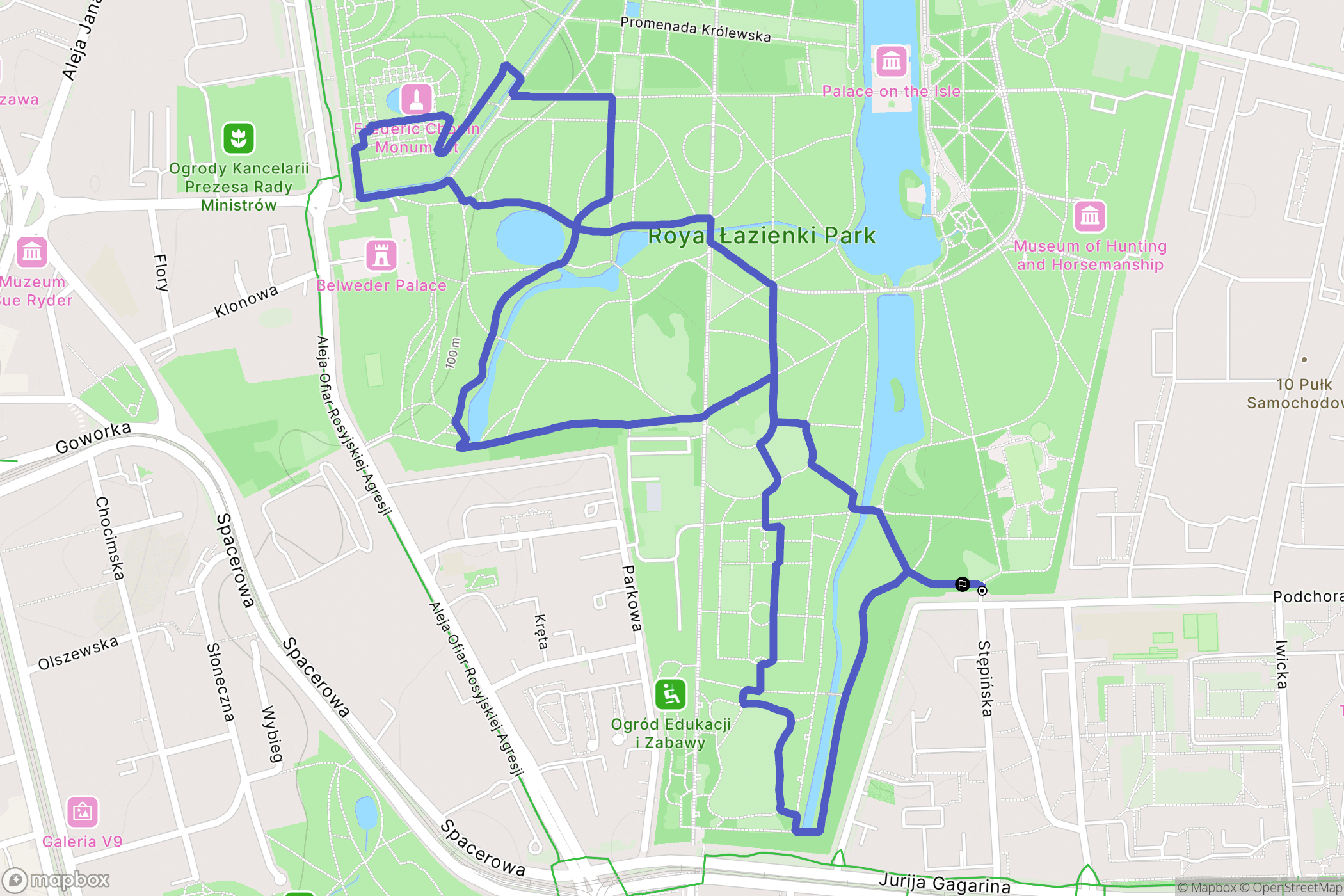Warszawa: mapa trasy - Poland