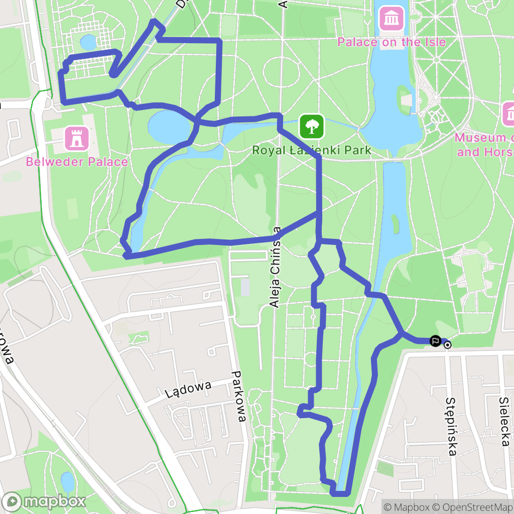 Warszawa: mapa trasy - Poland