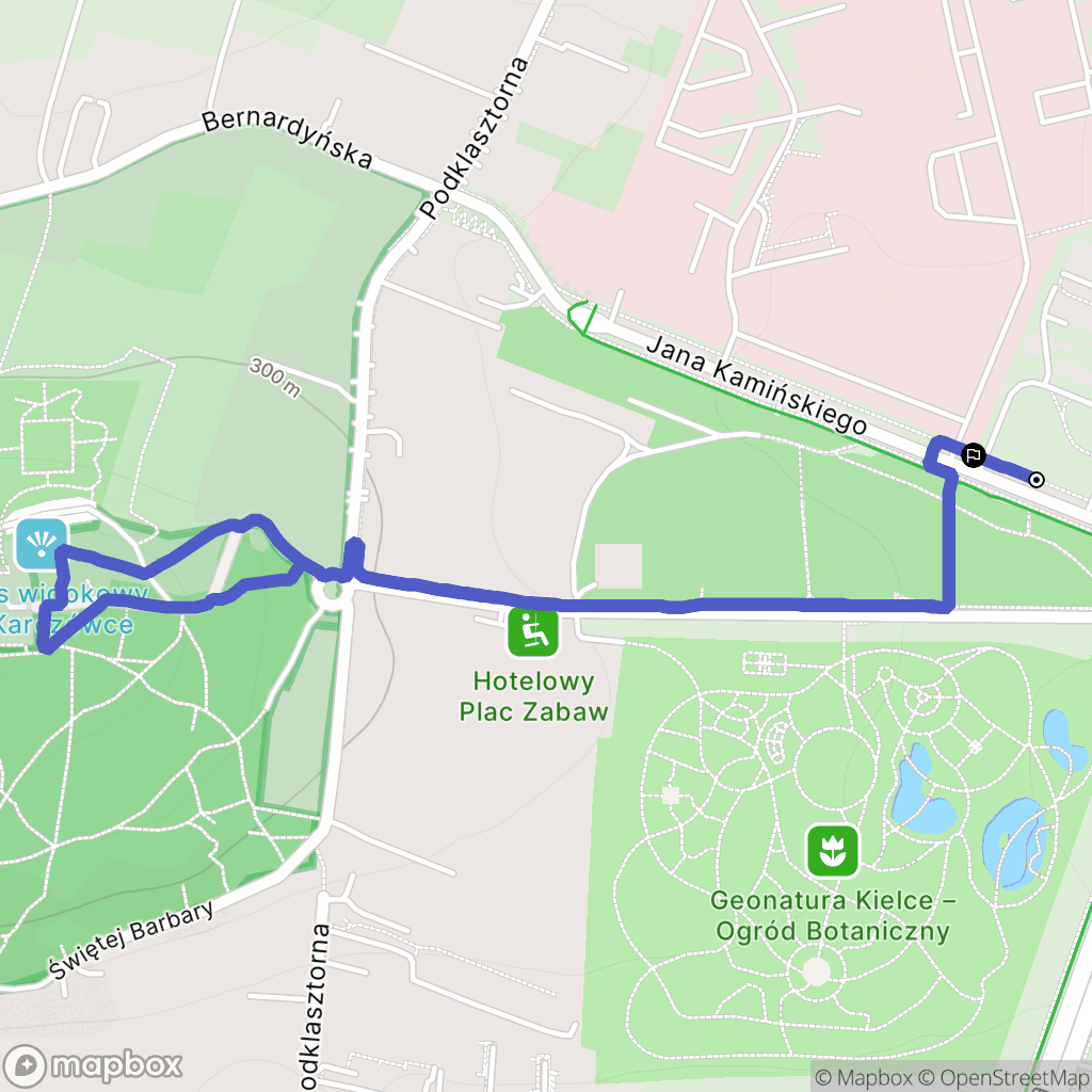 Kielce: mapa trasy - Poland
