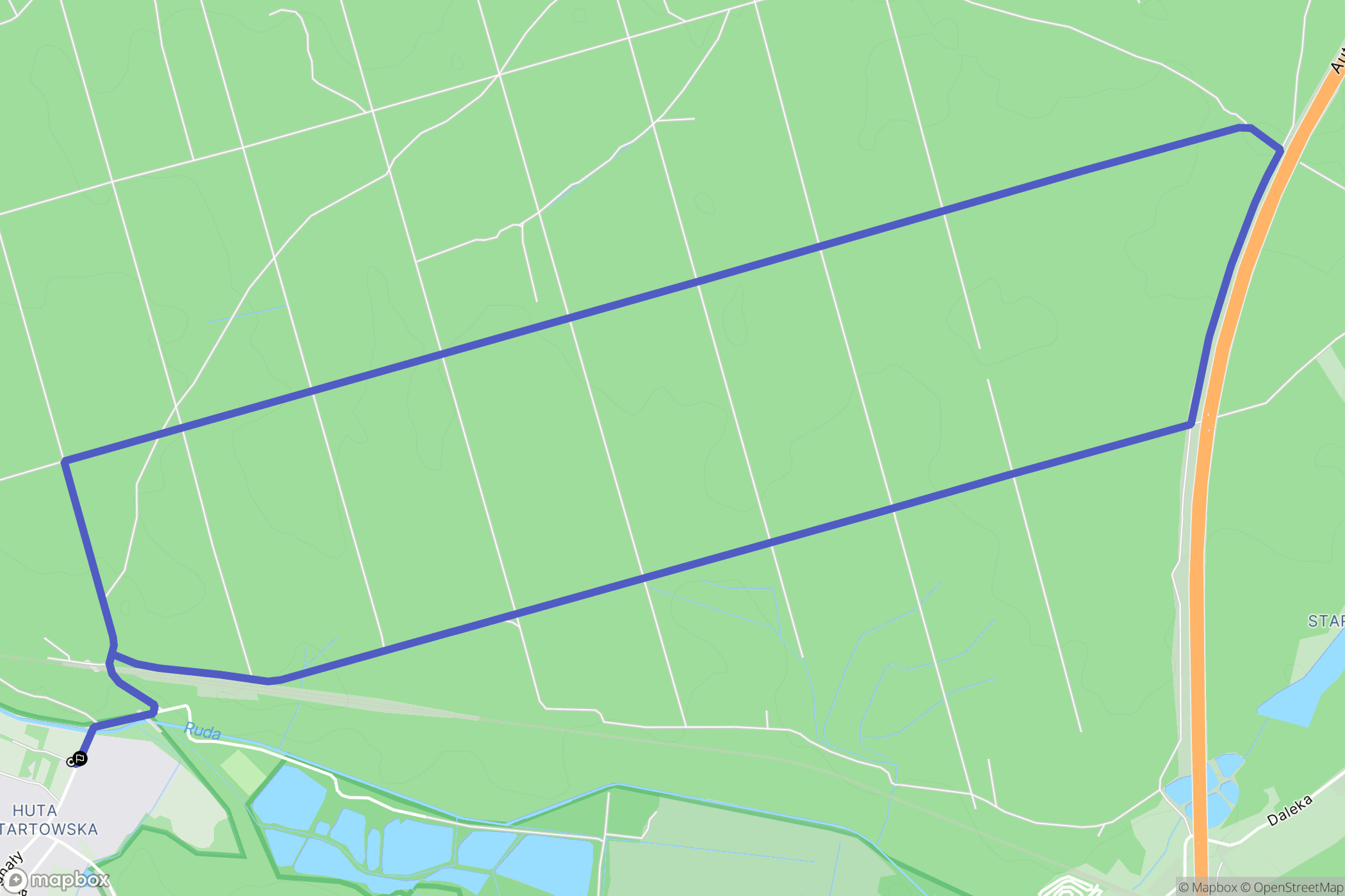Rybnik: mapa trasy - Poland
