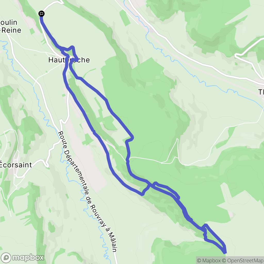 Hauteroche : carte du parcours de randonnée - France