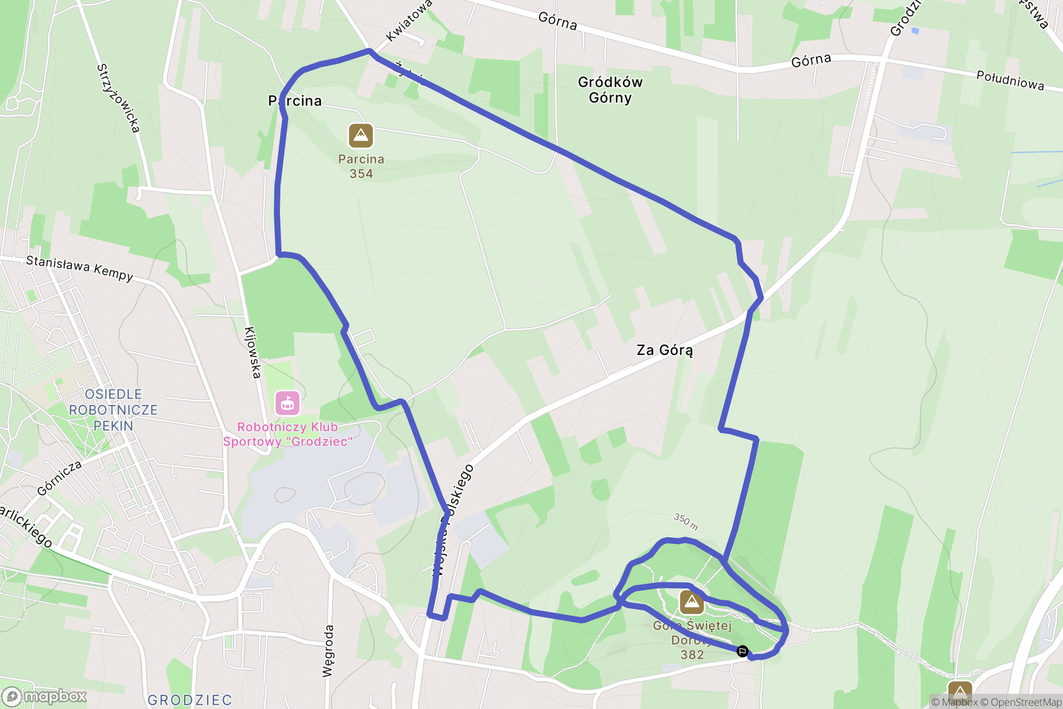 Będzin: mapa trasy - Poland