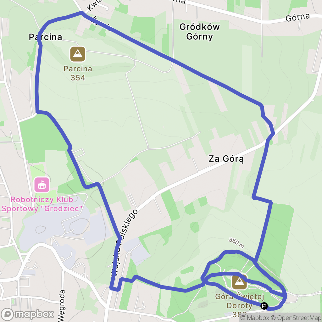 Będzin: mapa trasy - Poland