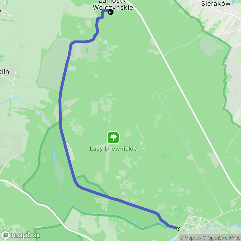 Marki: mapa trasy - Poland
