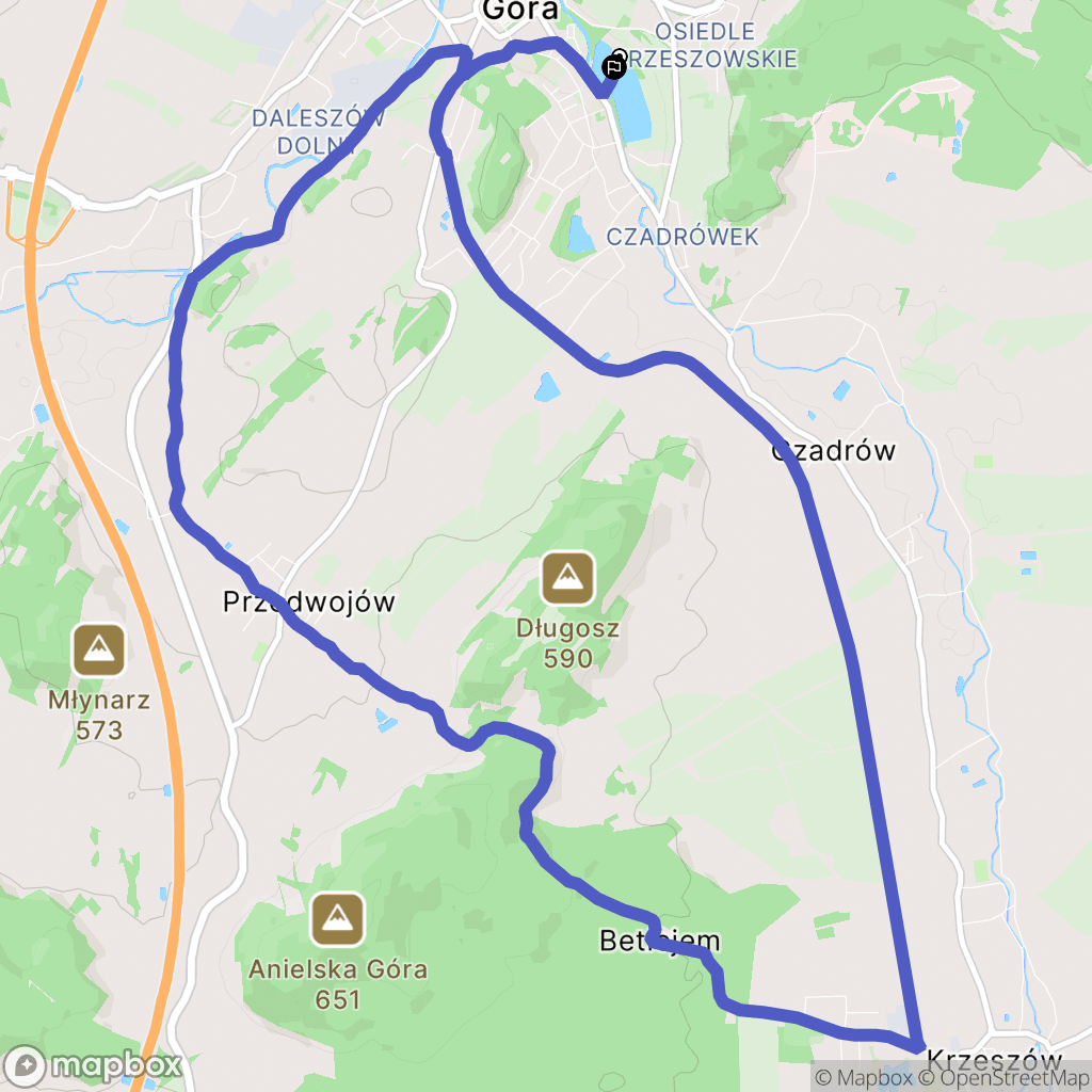 Kamienna Góra: mapa trasy - Poland