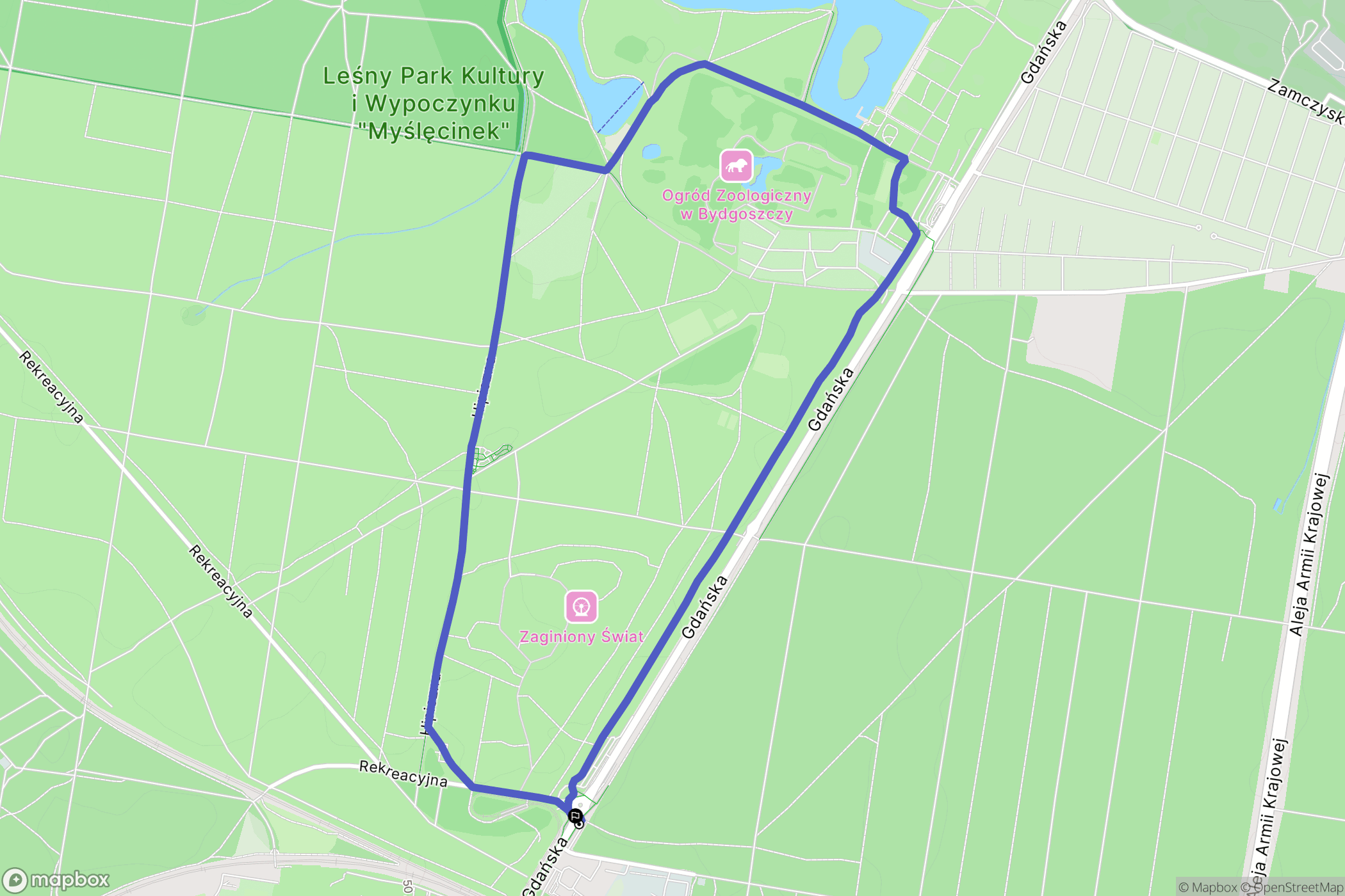 Bydgoszcz: mapa trasy - Poland