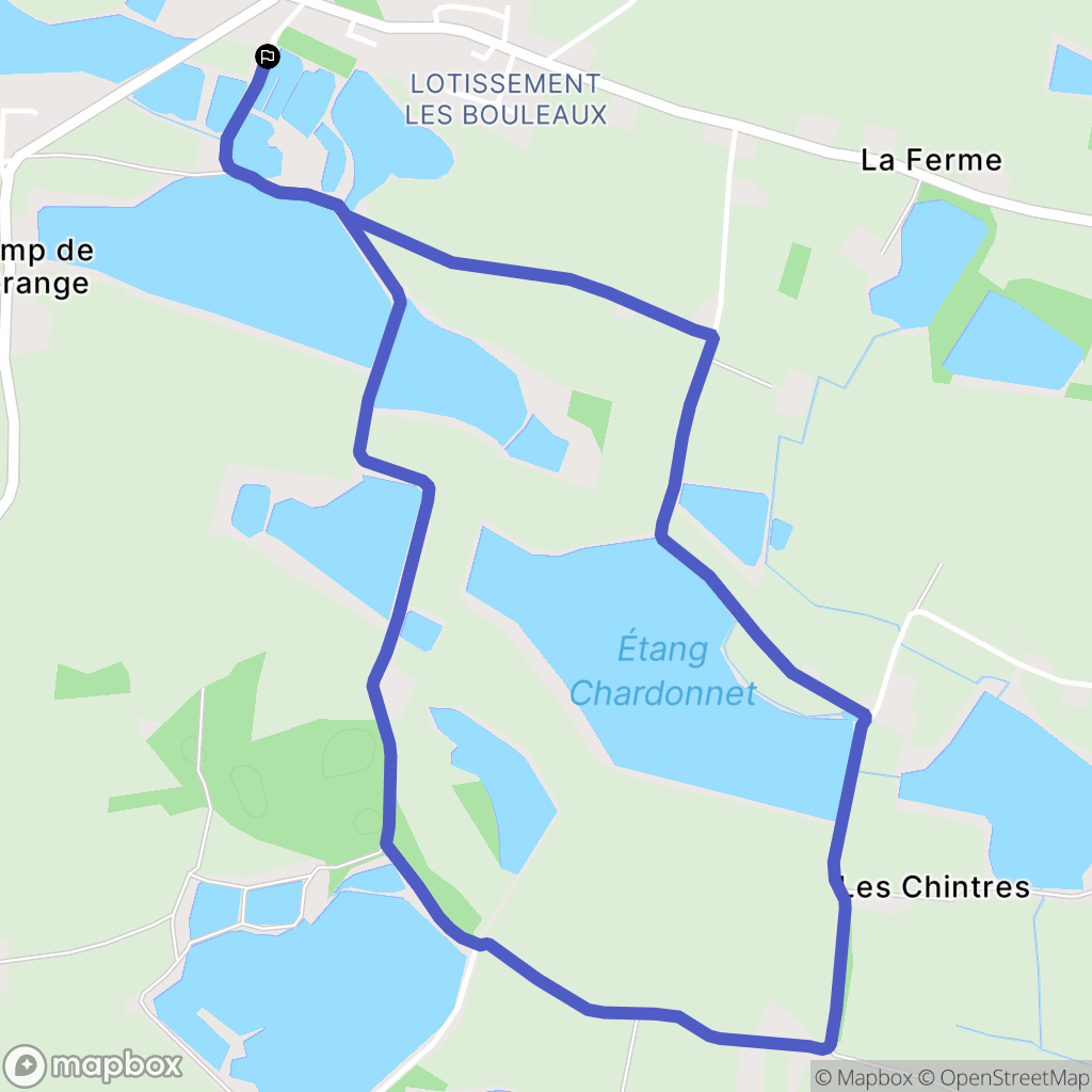 Sainte-Olive : carte du parcours de randonnée - France