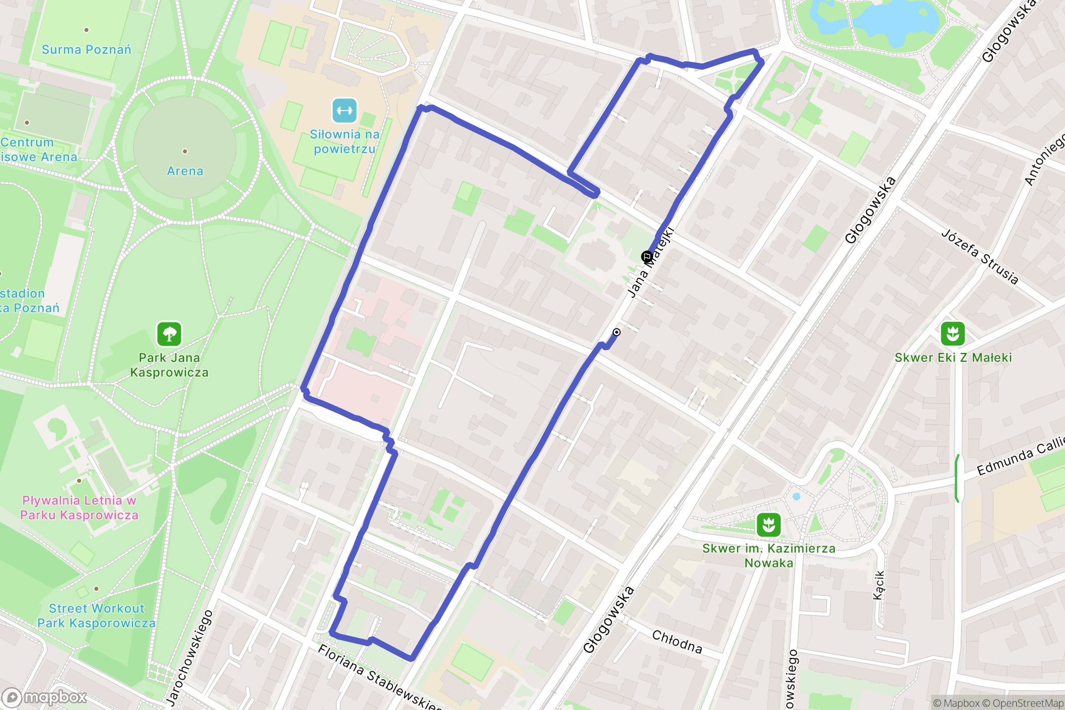 Poznań: mapa trasy - Poland