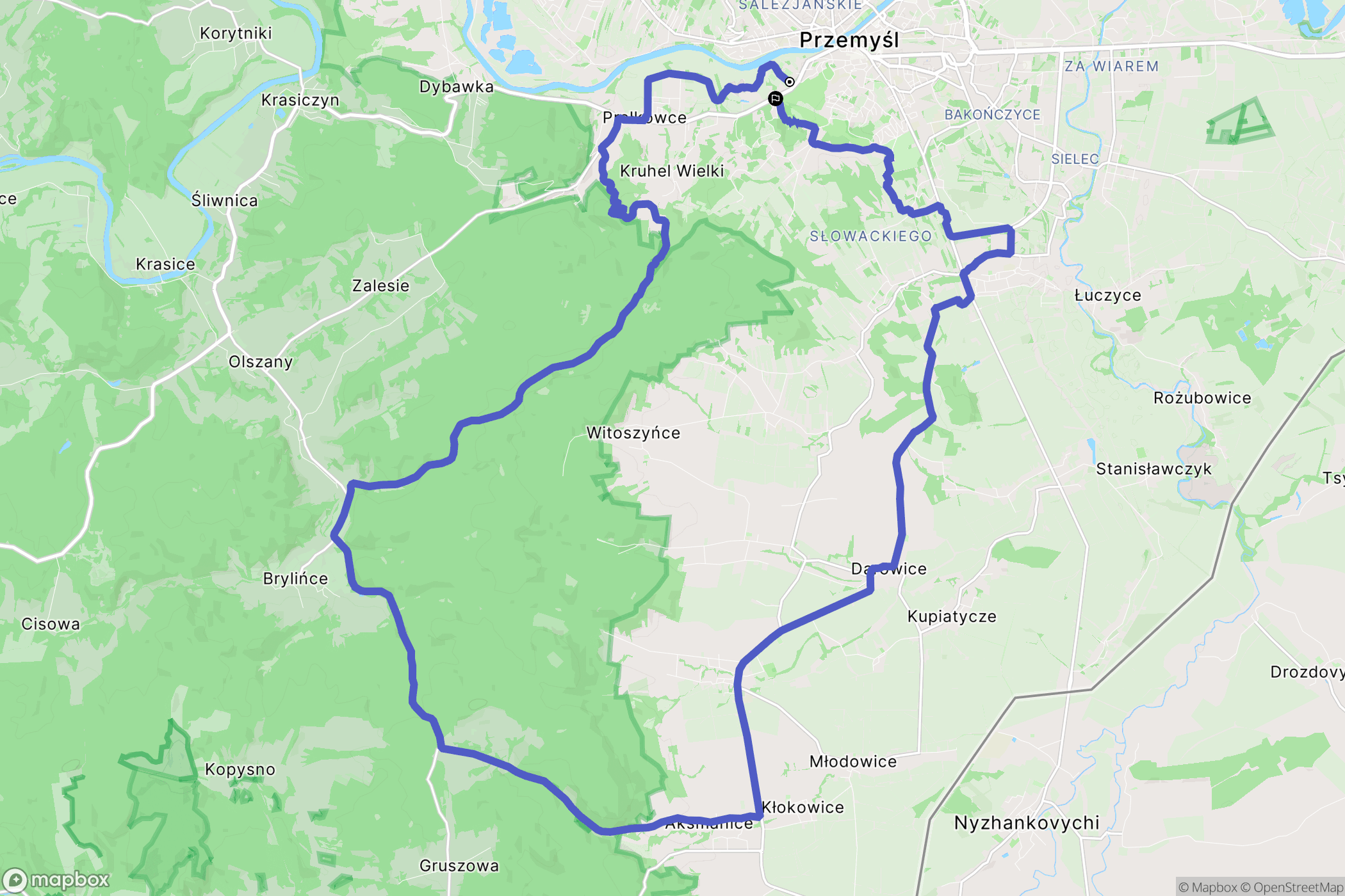 Przemyśl: mapa trasy - Poland