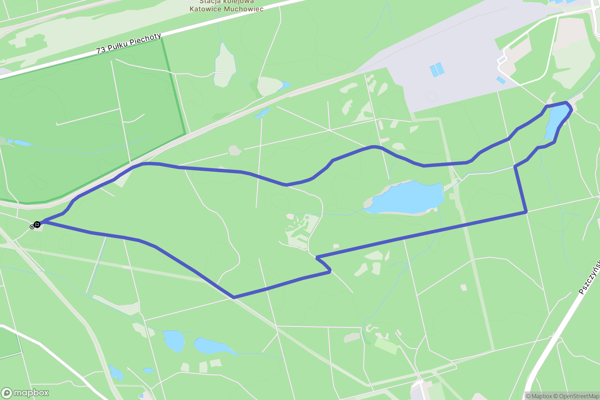 Katowice: mapa trasy - Poland
