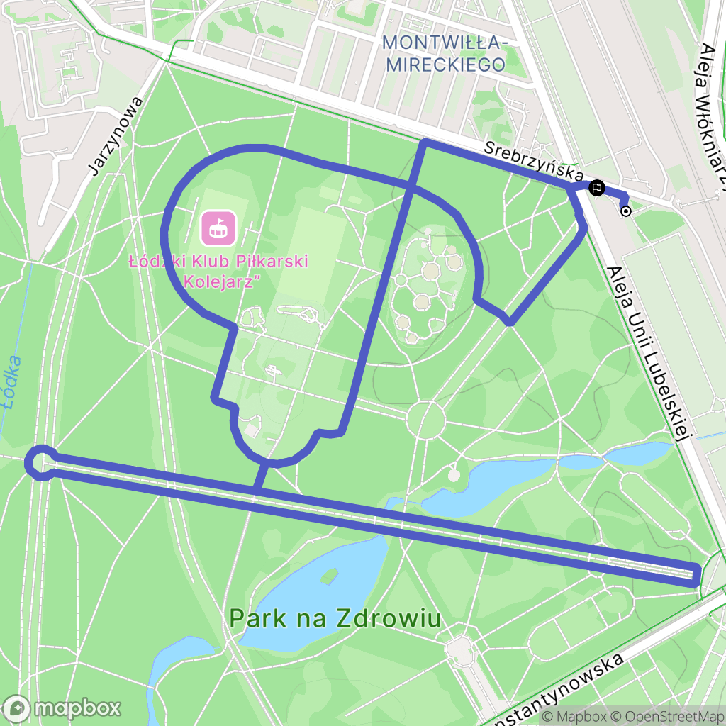 Łódź: mapa trasy - Poland