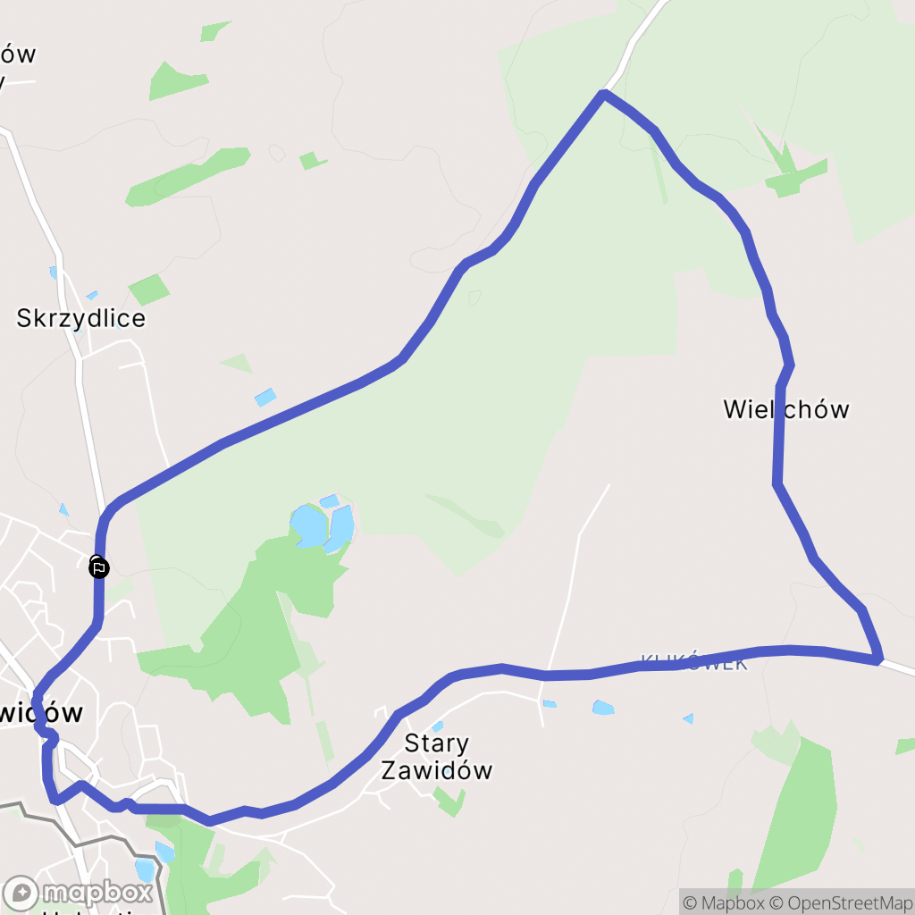 Zawidów: mapa trasy - Poland