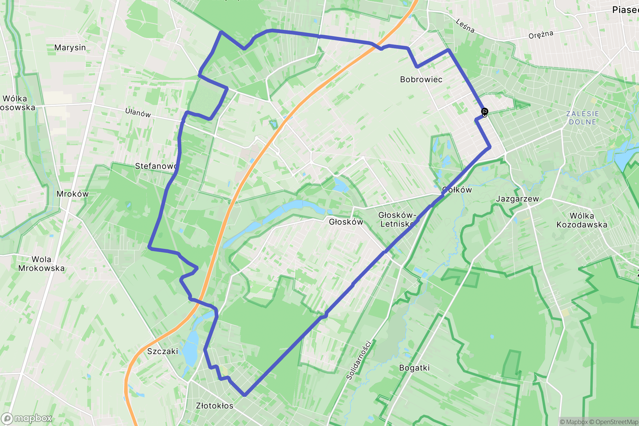 Kamionka: mapa trasy - Poland