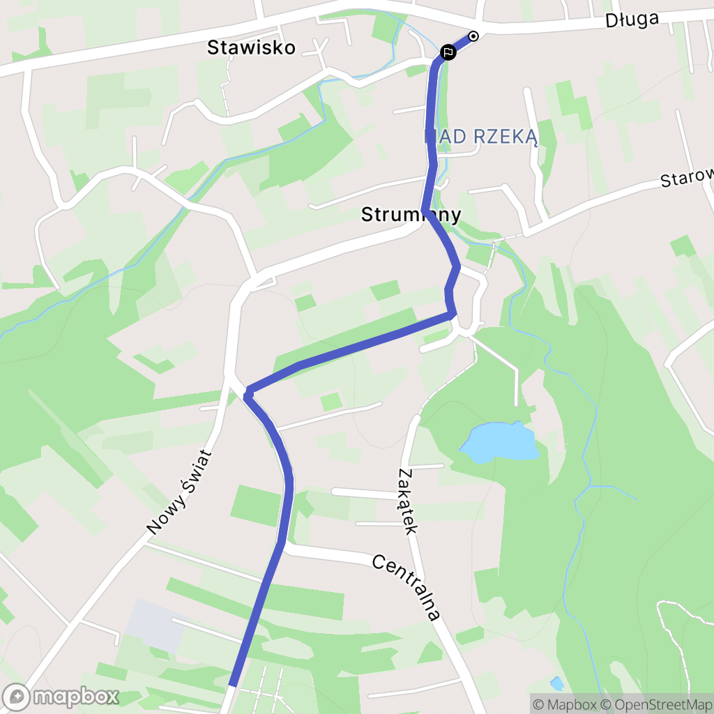 Strumiany: mapa trasy - Poland
