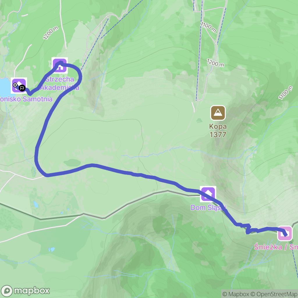 Karpacz: mapa trasy - Poland