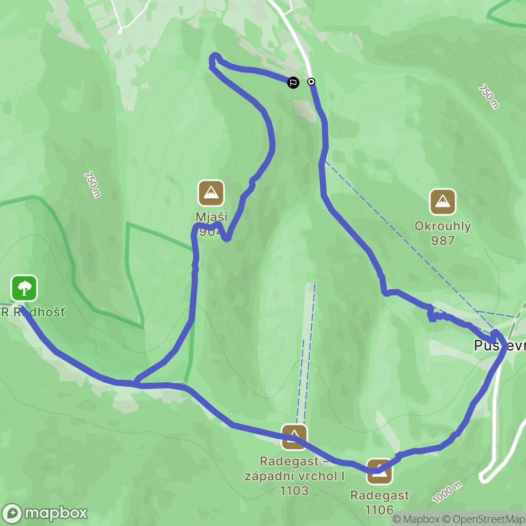 Trojanovice: mapa trasy - Czechia