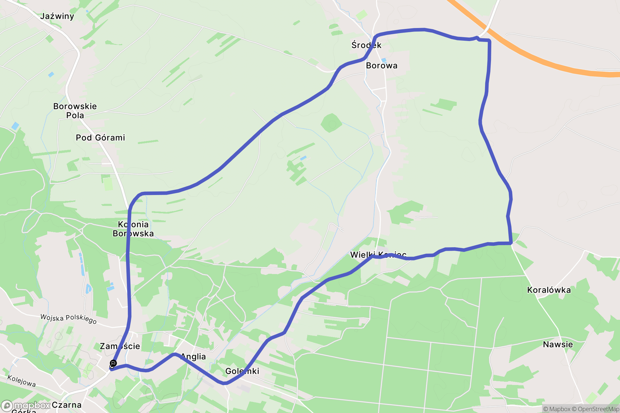 Czarna: mapa trasy - Poland