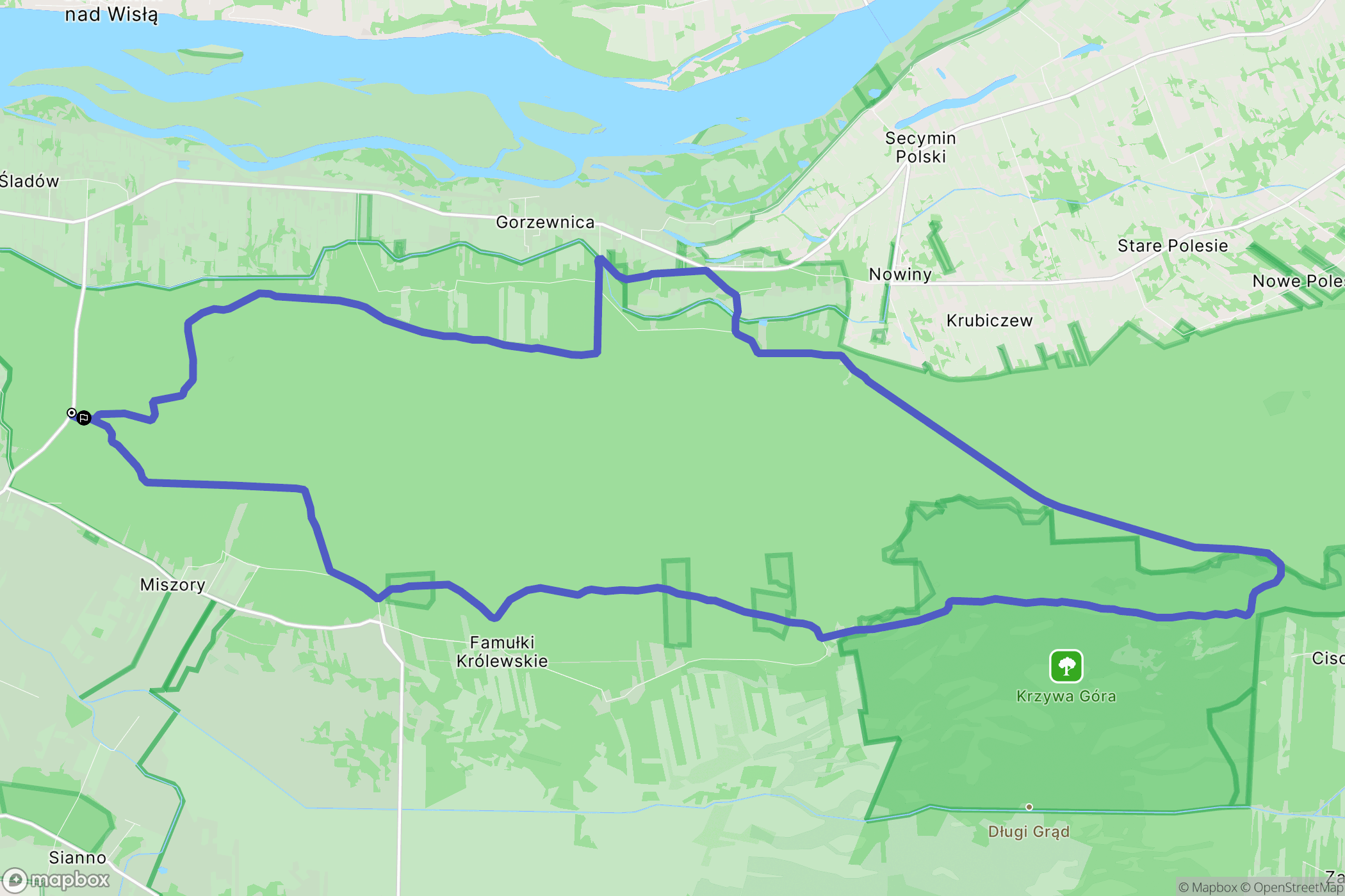 Wilcze Tułowskie: mapa trasy - Poland