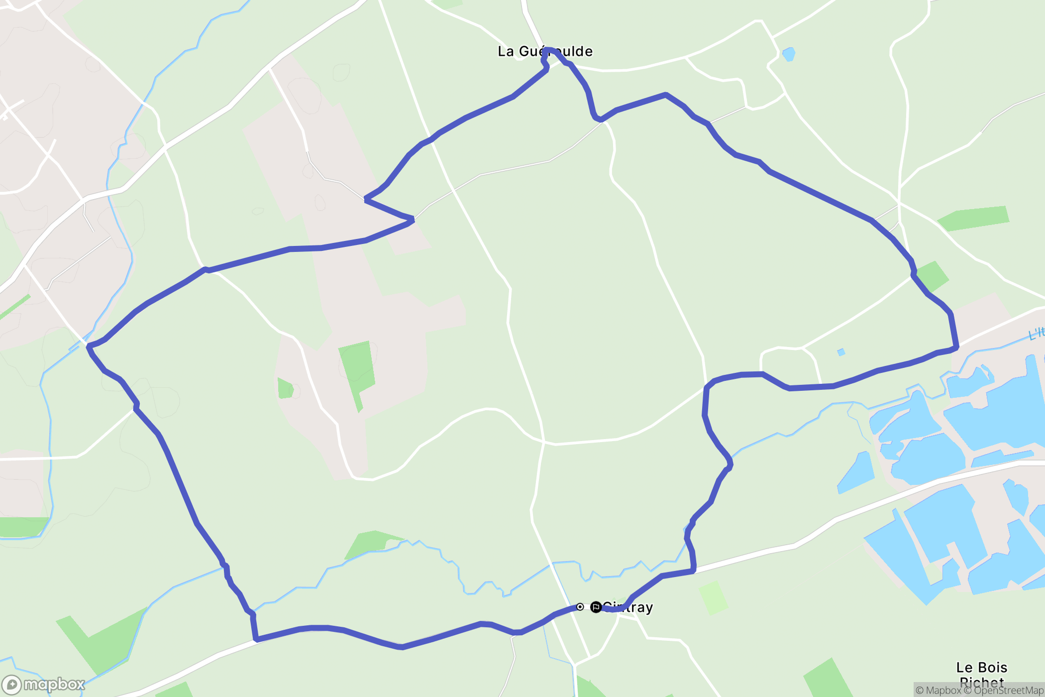 Breteuil : carte du parcours de randonnée - France