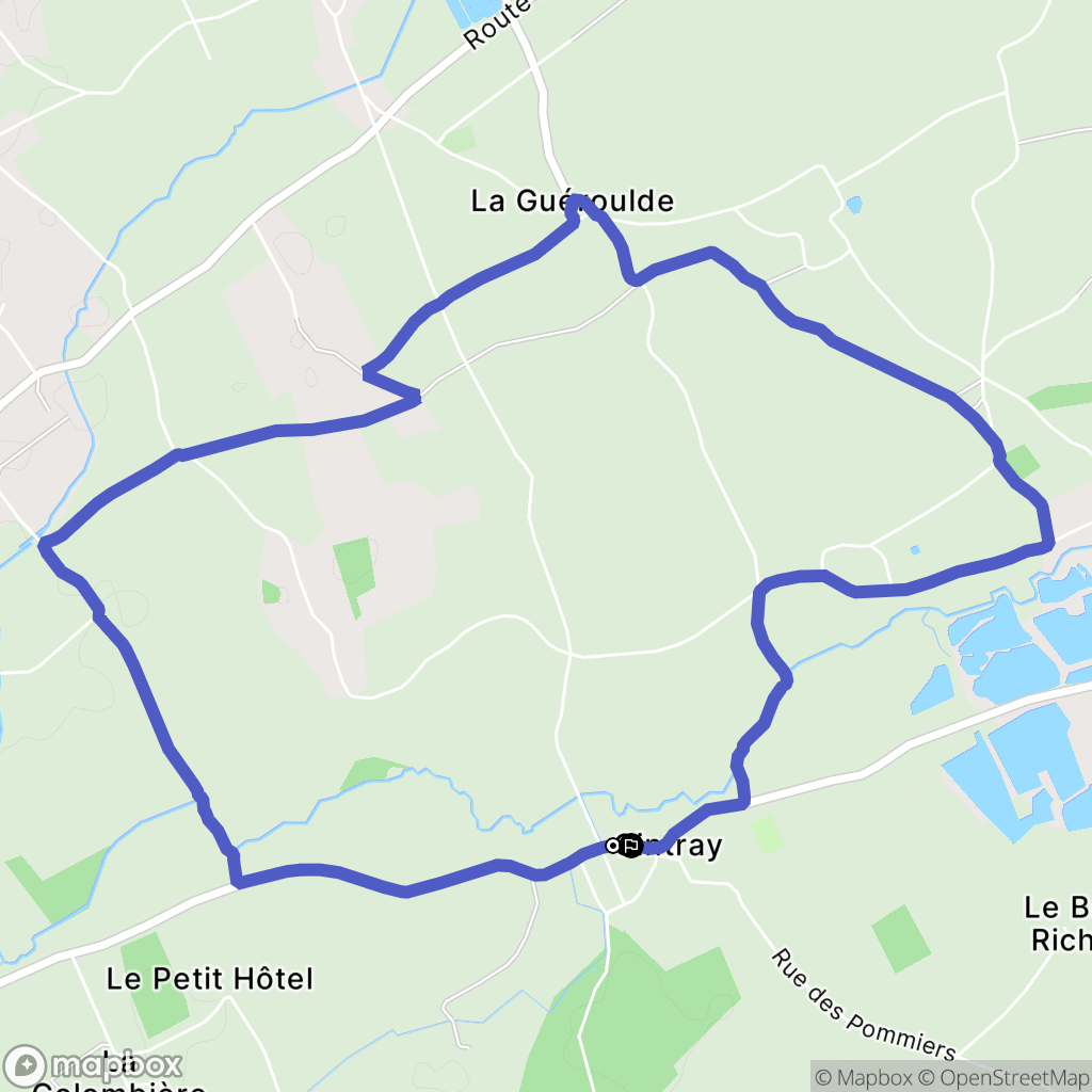 Breteuil : carte du parcours de randonnée - France