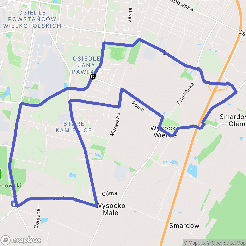 Ostrów Wielkopolski: mapa trasy - Poland