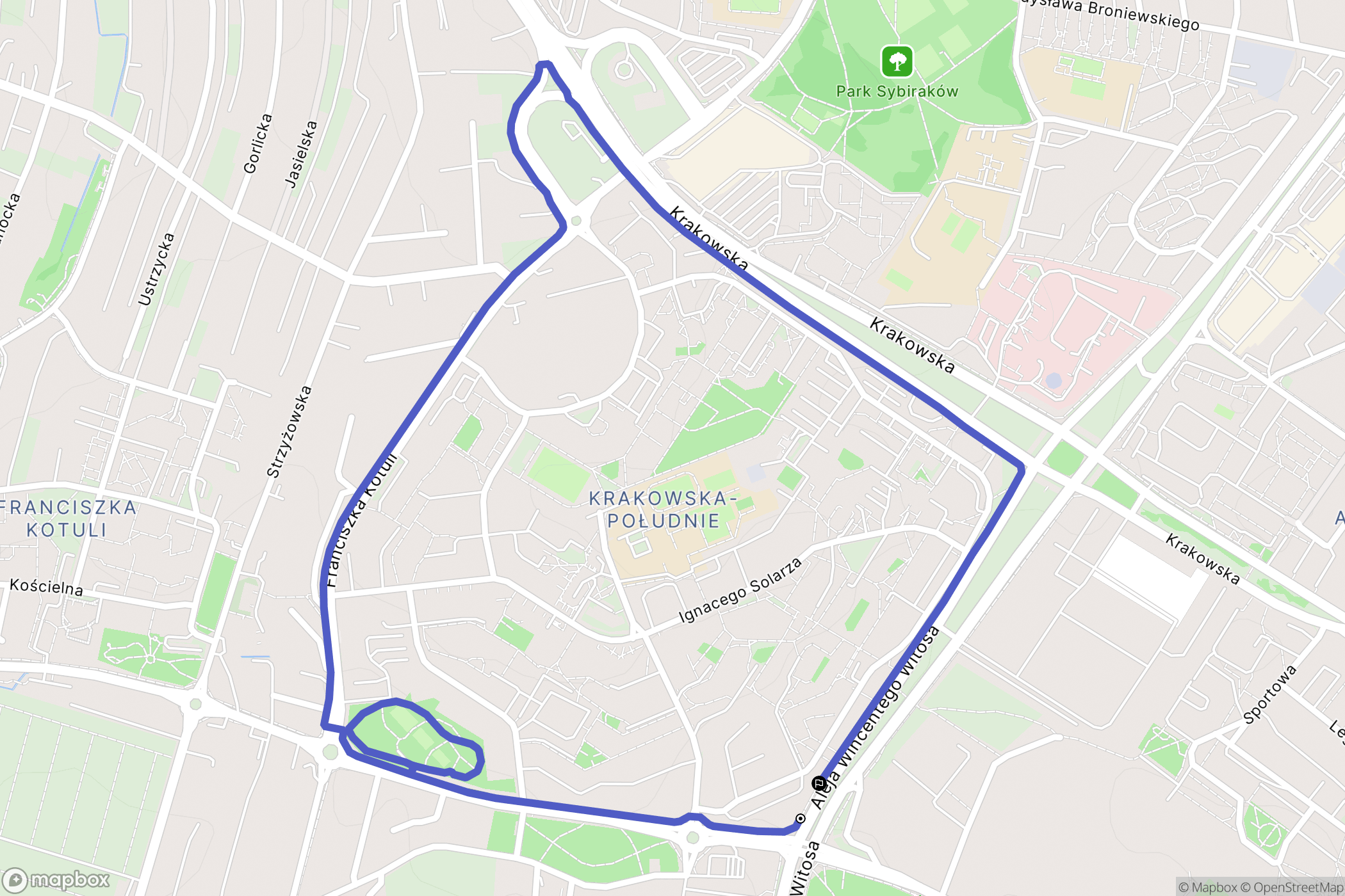 Rzeszów: mapa trasy - Poland