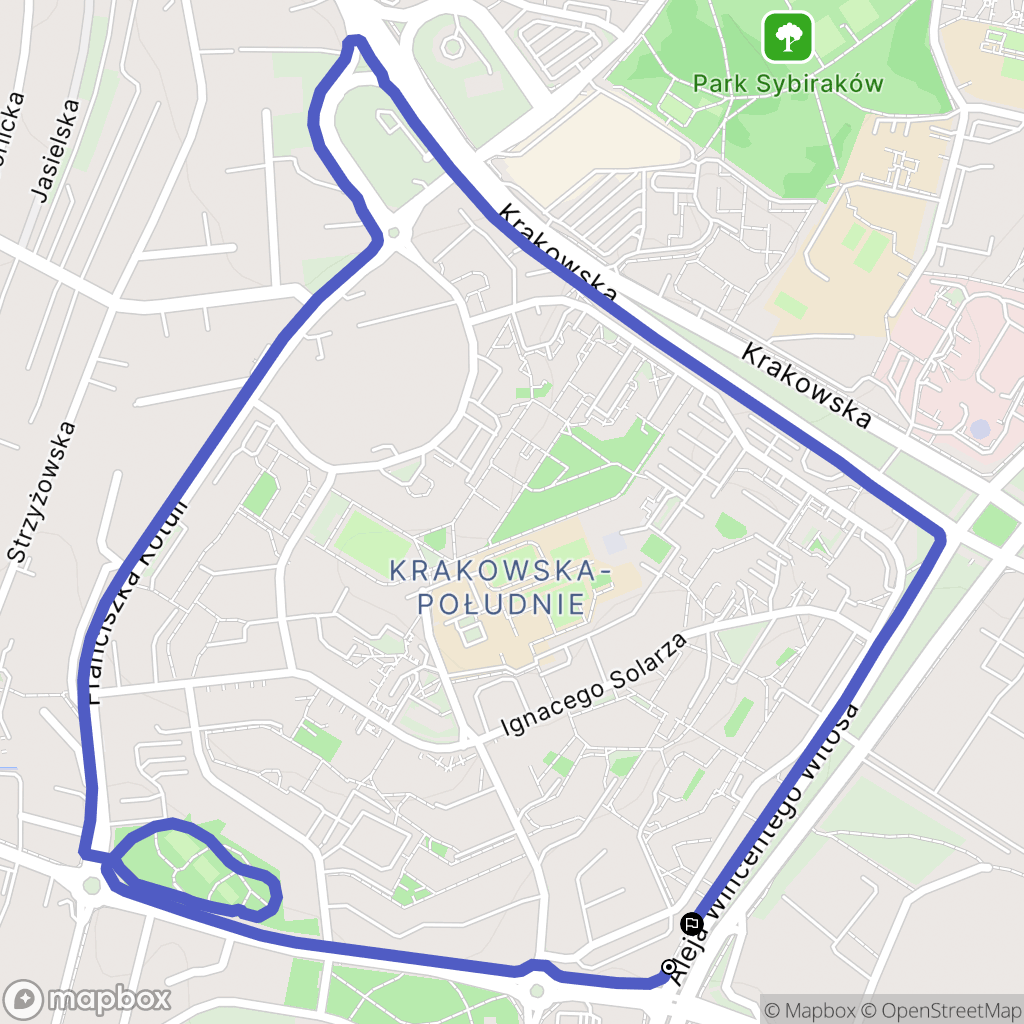 Rzeszów: mapa trasy - Poland