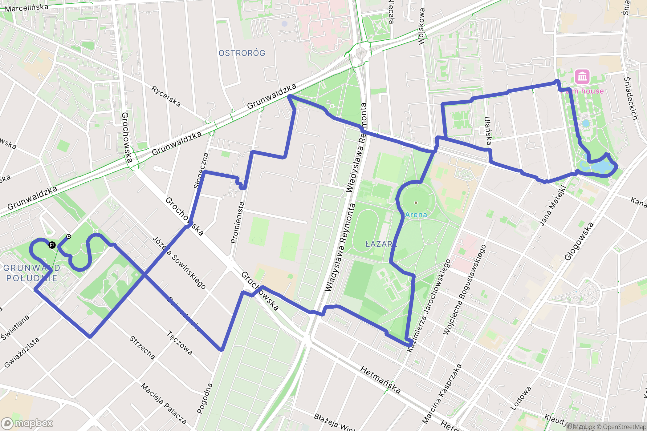 Poznań: mapa trasy - Poland