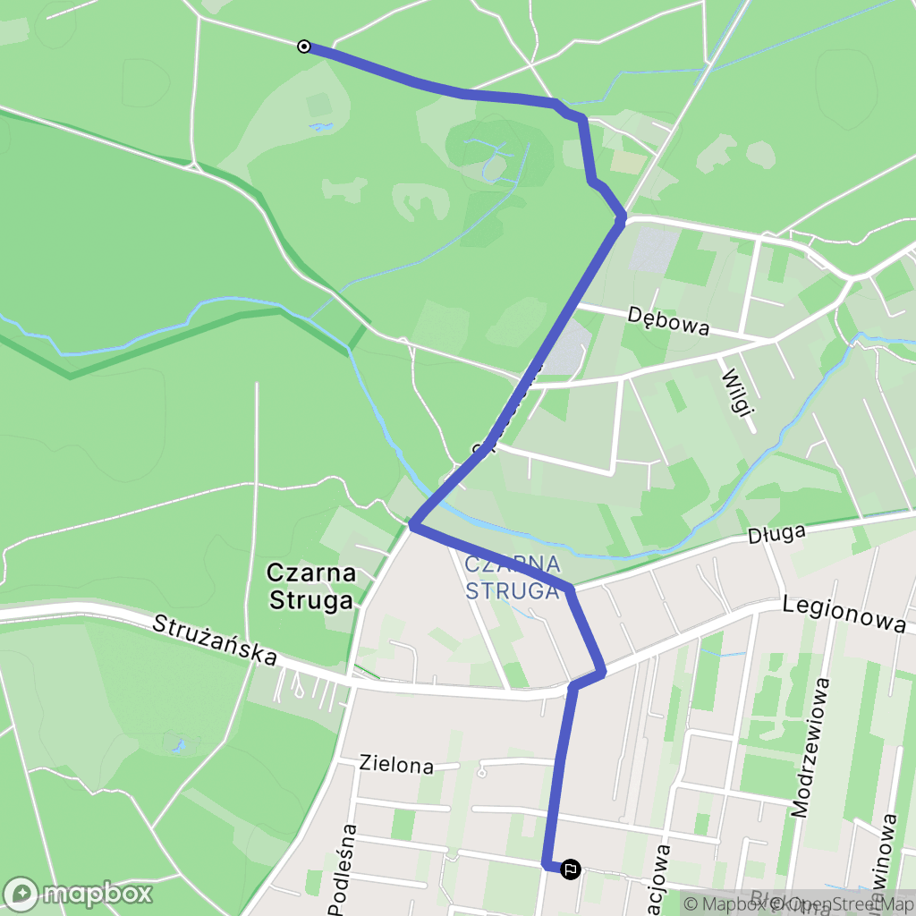 Marki: mapa trasy - Poland